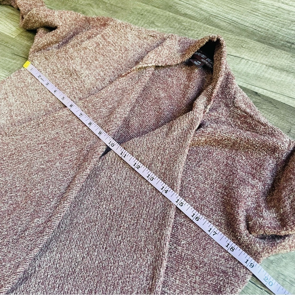 Barefoot Dreams Cozychic Lite Red Asymmetrical Open Cardigan Small/Medium - Picture 6 of 7